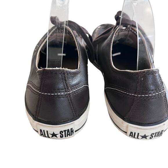 Converse Unisex Brown Leather Lace Up Low Top Sneaker Men’s 10, Women’s 12 - Picture 4 of 8